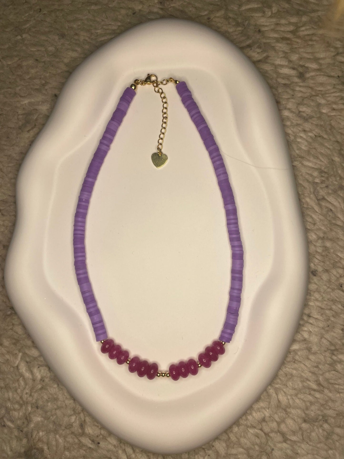 Purple wedding guest beaded necklace perfect for special occasions